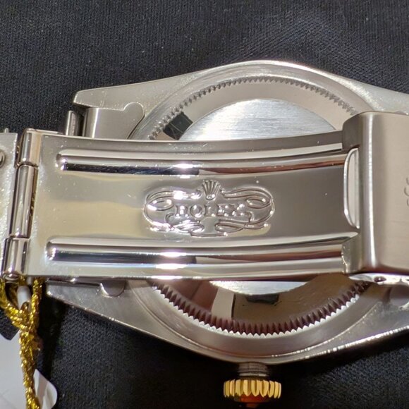 36 mm Rolex Datejust Silver Diamond Accent Dial Two Tone Jubilee Watch